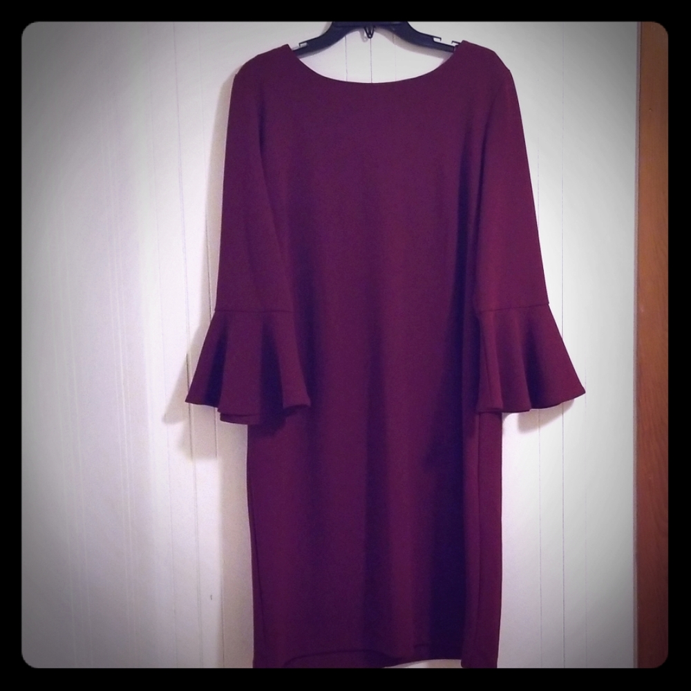 Liz Claiborne red wine dress